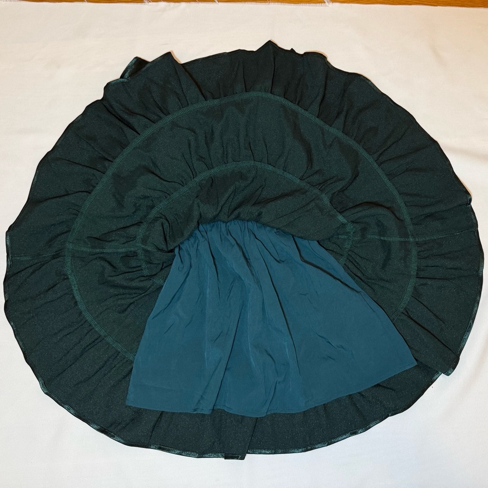 Ivy City Mini Ellie Dress in Emerald Satin 2T - Picture 7 of 11